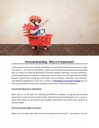 Personal Branding - Why Is It Important?