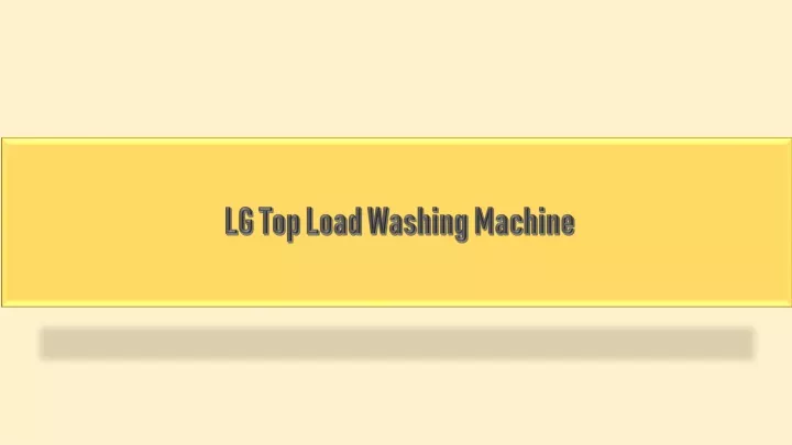 lg top load washing machine