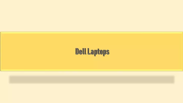 dell laptops