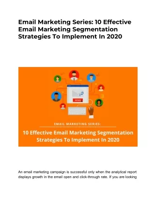 10 Effective Email Marketing Segmentation Strategies To Implement In 2020