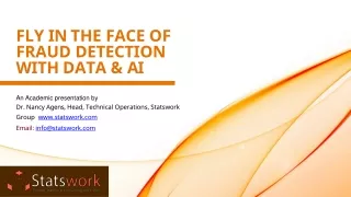 Fly In The Face Of Fraud Detection With Data Analytics & AI - Stastwork
