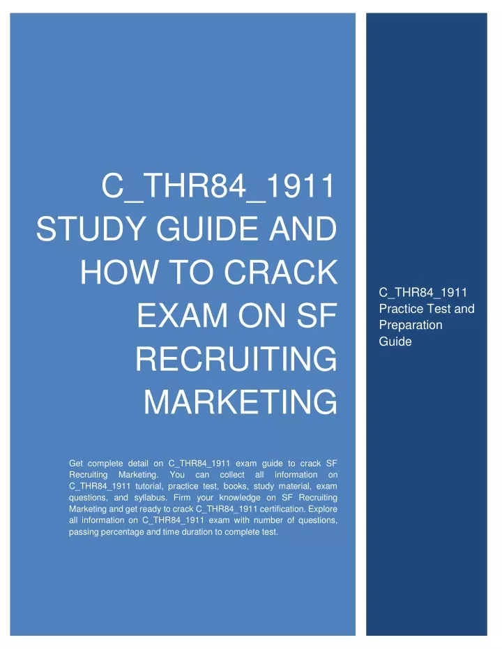 c thr84 1911 study guide and how to crack exam