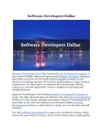 Software Developers Dallas - slide 1