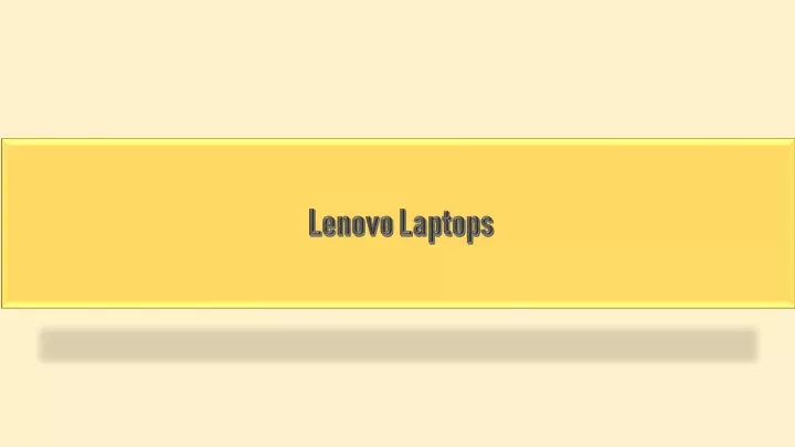lenovo laptops