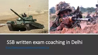 SSB written exam coaching in Delhi