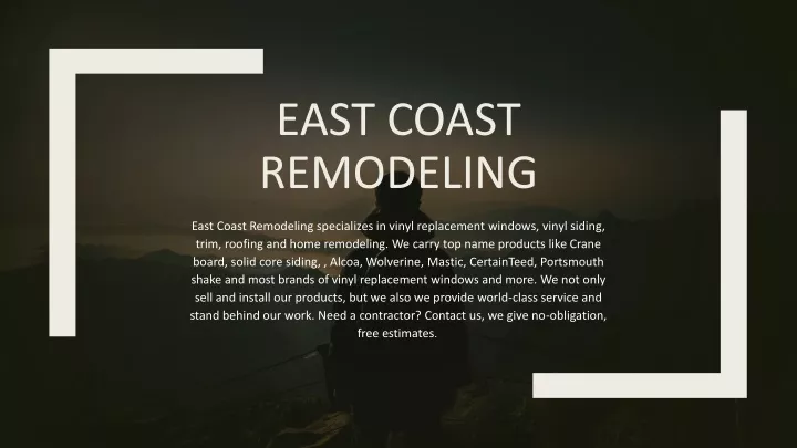 east coast remodeling