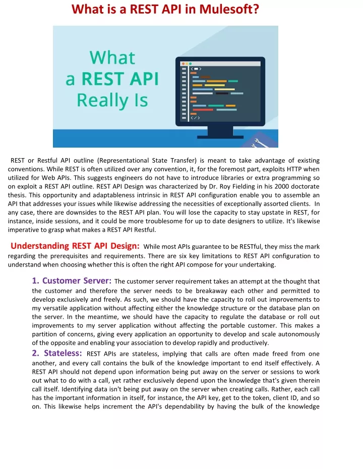 what is a rest api in mulesoft