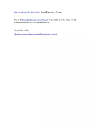 drupal development service providers drupal