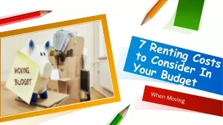 Renting On a Budget - Costs to Consider Before Renting