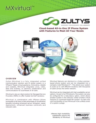 Zultys MXvirtual – Brochure