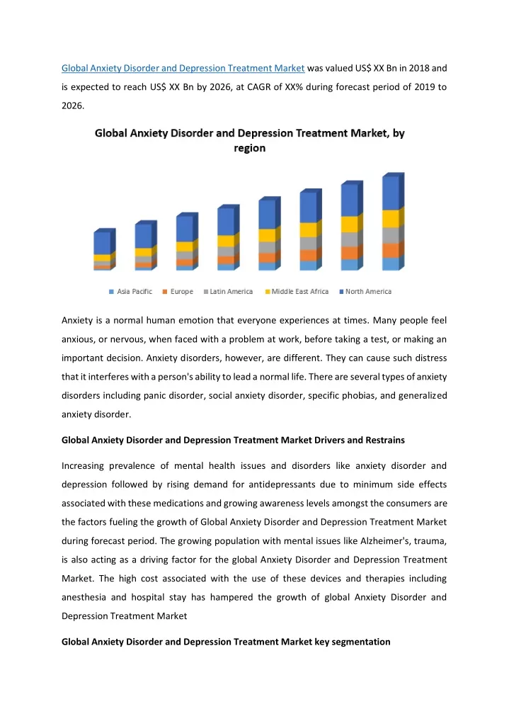 global anxiety disorder and depression treatment