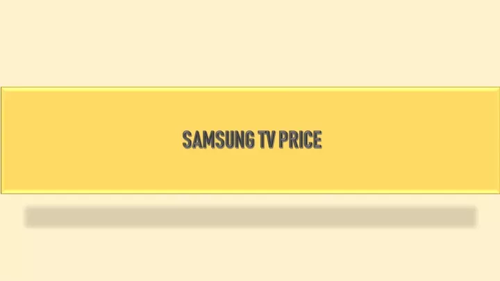 samsung tv price