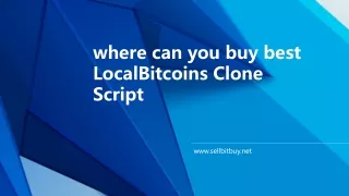 where can you get best LocalBitcoins Clone Script