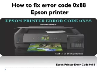 Instantly Fix Epson Error Code 0x88 on WF 3620