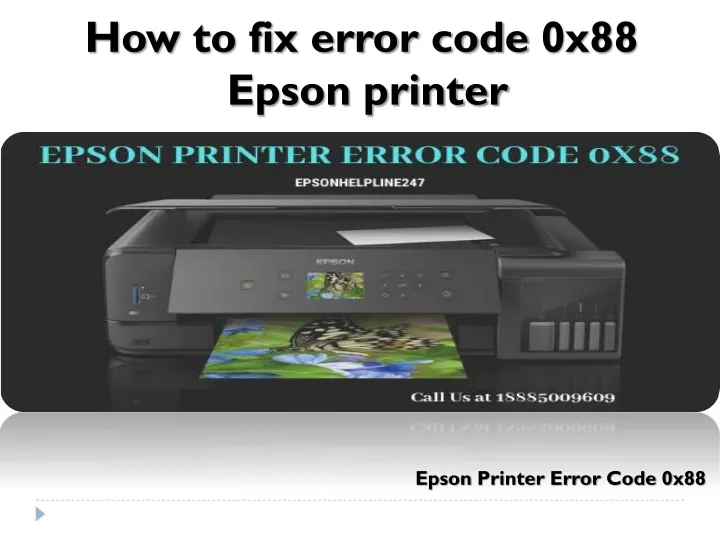 how to fix error code 0x88 epson printer