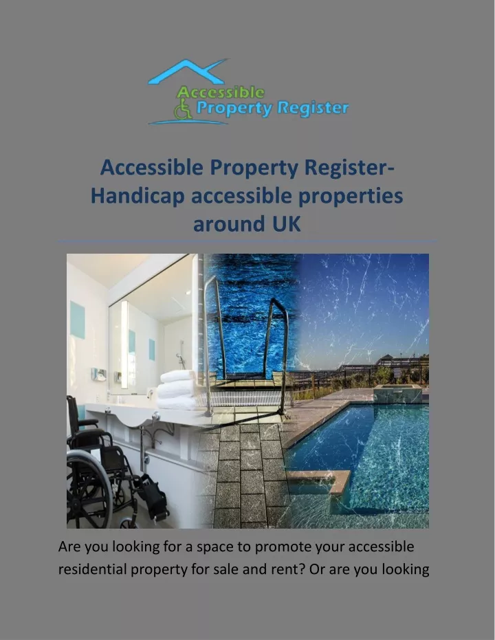 accessible property register handicap accessible properties around uk