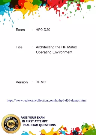 2020 Valid HP HP0-D20 Exam Dumps - HP0-D20 Questions