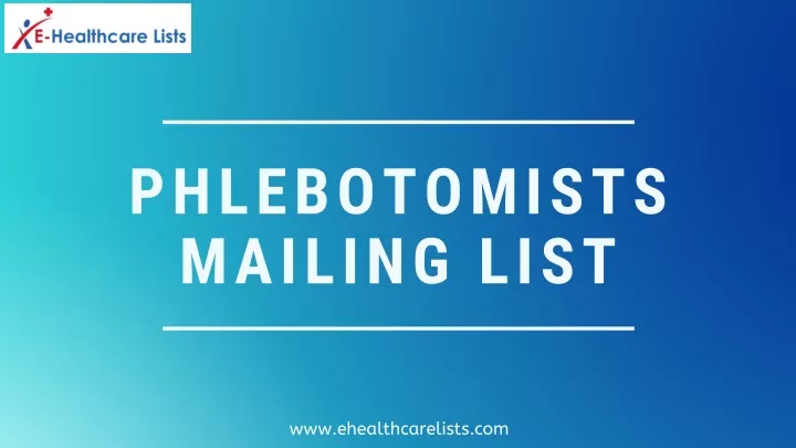 phlebotomists mailing list