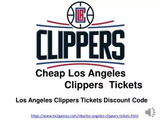 Los Angeles Clippers Tickets Discount Coupon