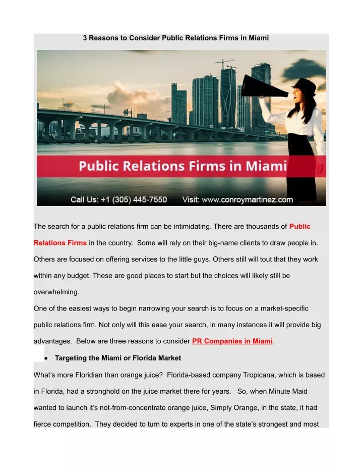 3 reasons to consider public relations firms