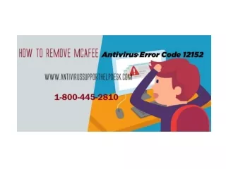 How to Repair McAfee Antivirus Error Code 12152