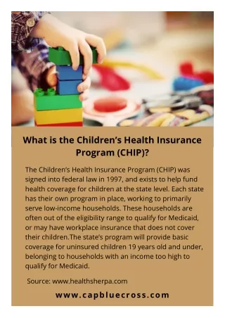 What is the Children’s Health Insurance Program (CHIP)?