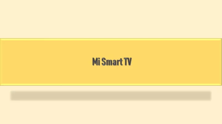 mi smart tv