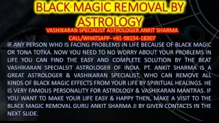 Black magic removal by Astrology services.