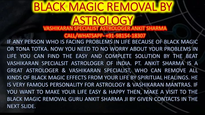 black magic removal by astrology