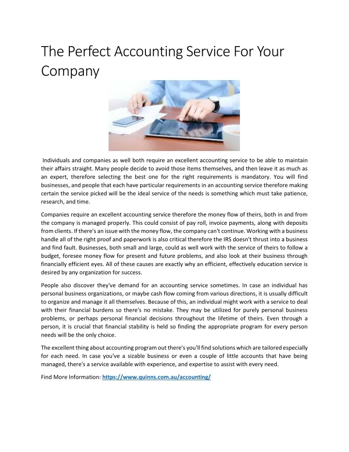 the perfect accounting service for your company