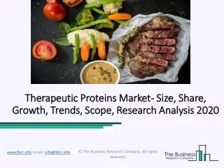 Therapeutic Proteins Market Growth, Application, Demand And Forecast To 2022
