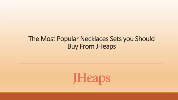 the most popular necklaces sets you should buy from jheaps