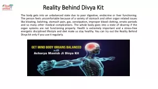 Divya Kit Reality