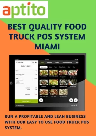 POS For Food Truck | Pos System Miami | Aptito LLC