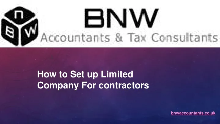 how to set up limited company for contractors