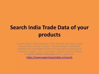 Search Shipment Data online