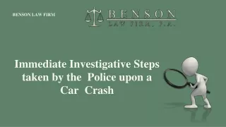 Car Wreck - Police Investigation Steps