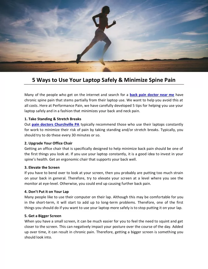 5 ways to use your laptop safely minimize spine