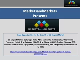 Huge Opportunities for the Growth of 5G Chipset Market
