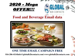 Food and Beverage Email data