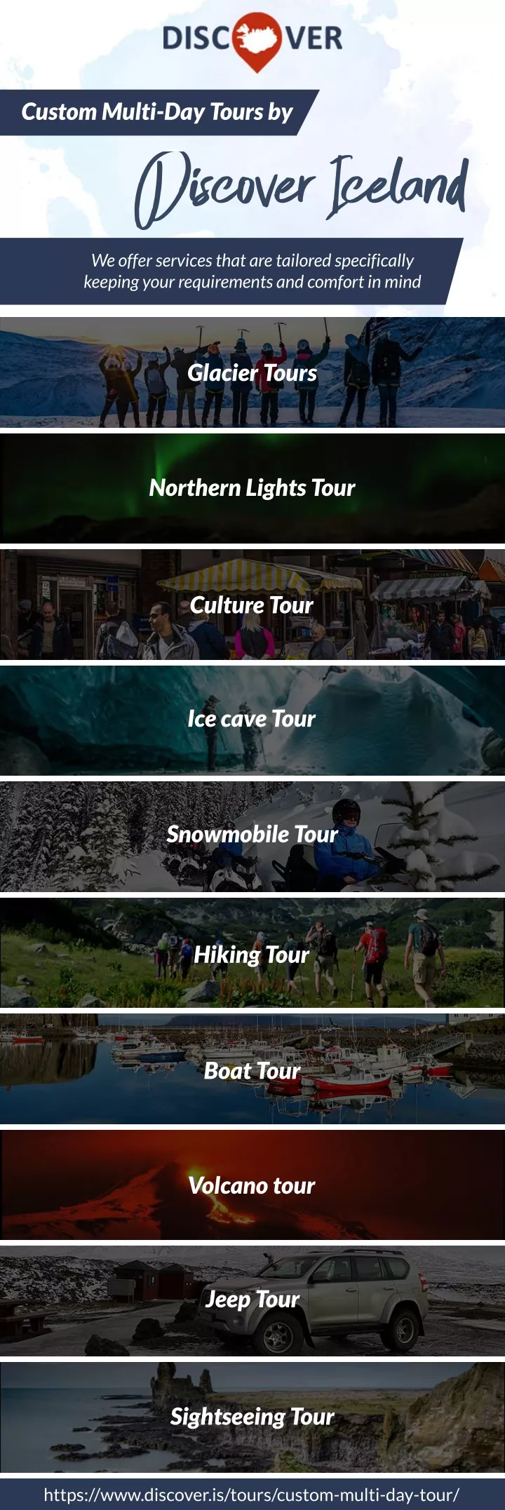 custom multi day tours by discover iceland