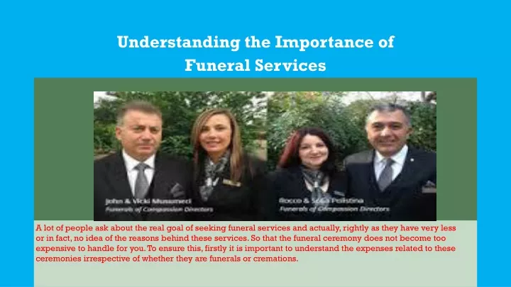 understanding the importance of funeral services