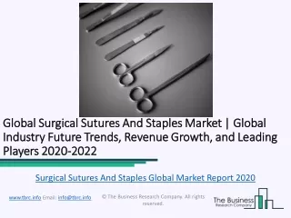 Global Surgical Sutures And Staples Market Report 2020