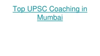 Top UPSC Coaching in Mumbai