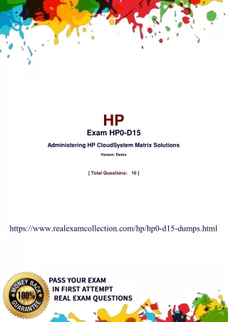2020 Valid HP HP0-D15 Exam Questions - HP0-D15 Dumps PDF