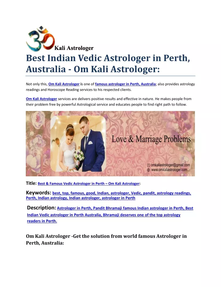 best indian vedic astrologer in perth australia
