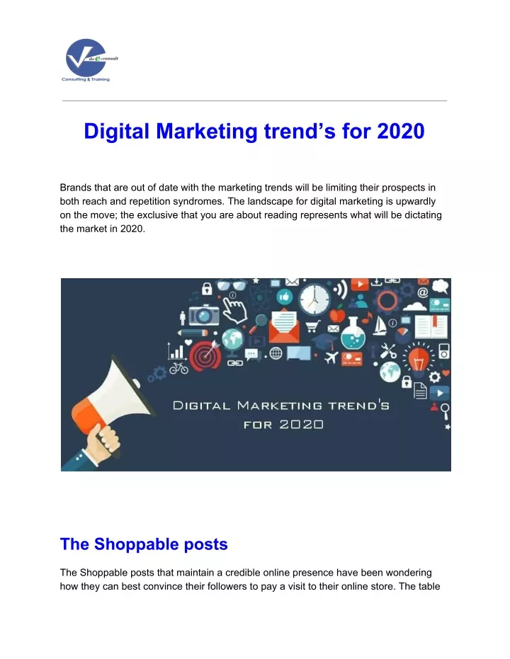 digital marketing trend s for 2020