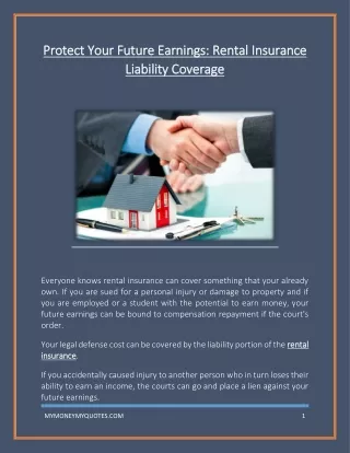 Protect Your Future Earnings: Rental Insurance Liability Coverage