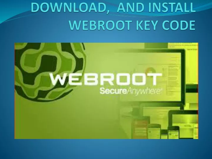 download and install webroot key code