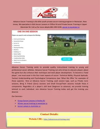 Quality Group Soccer Lessons and Training